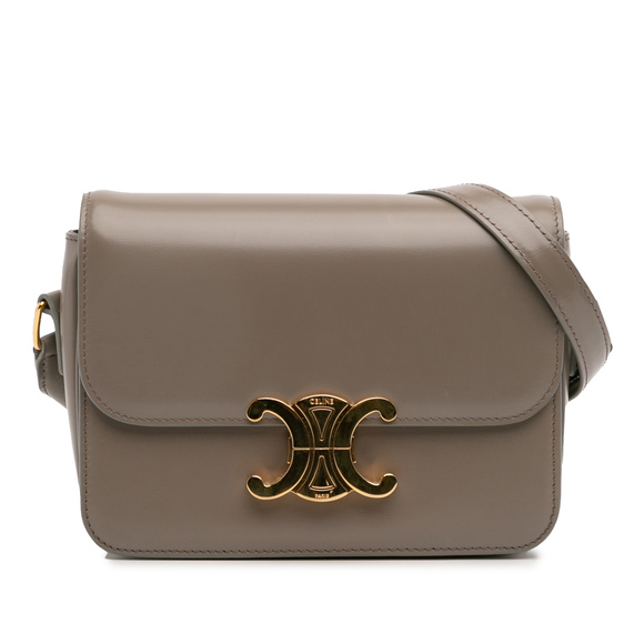 Pre-Loved Celine Teen Shiny Calfskin Triomphe Crossbody - Picture 1 of 11